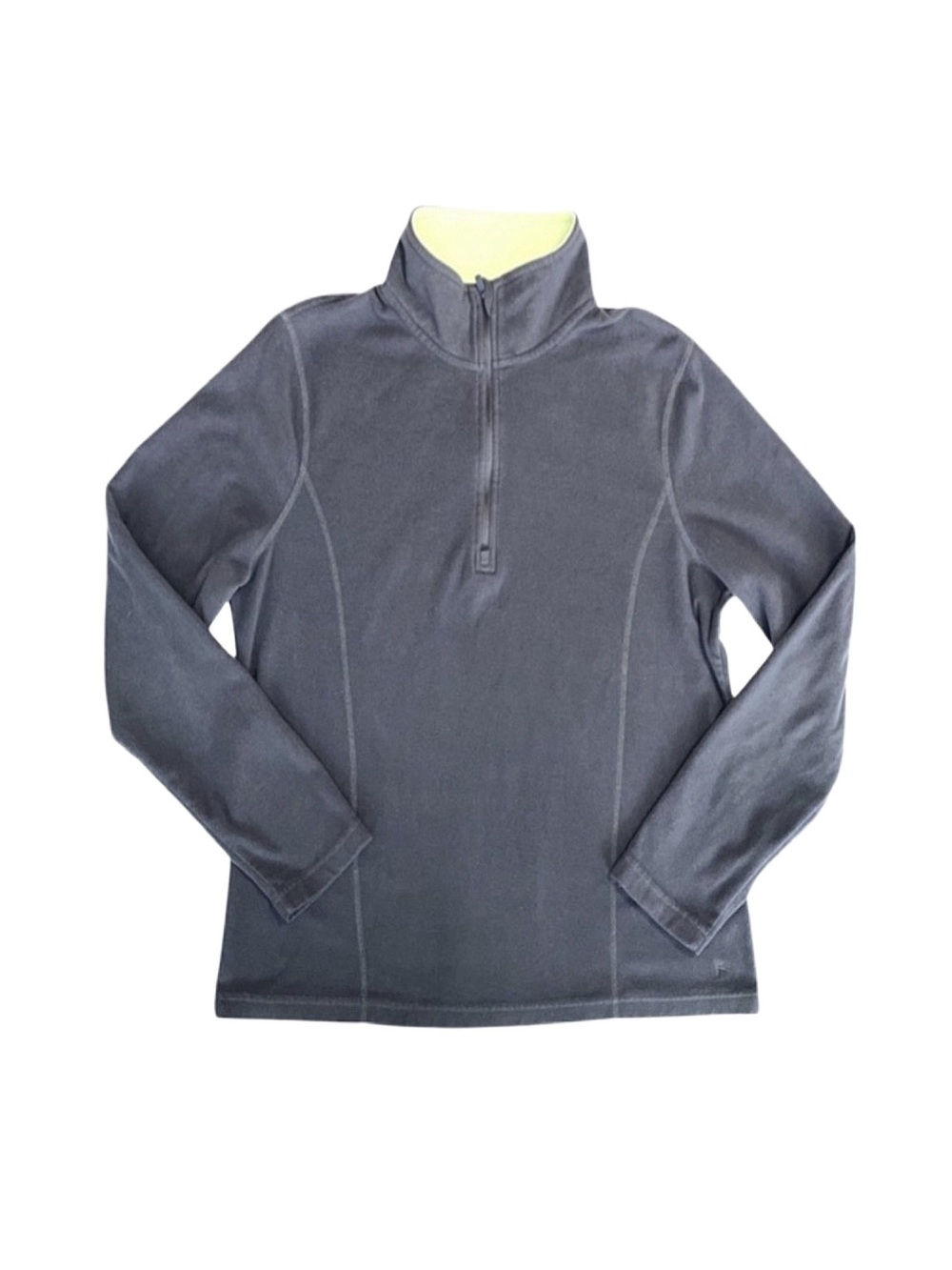 DANSKIN NOW Women's Grey Quarter Zip Long Sleeve Top Large